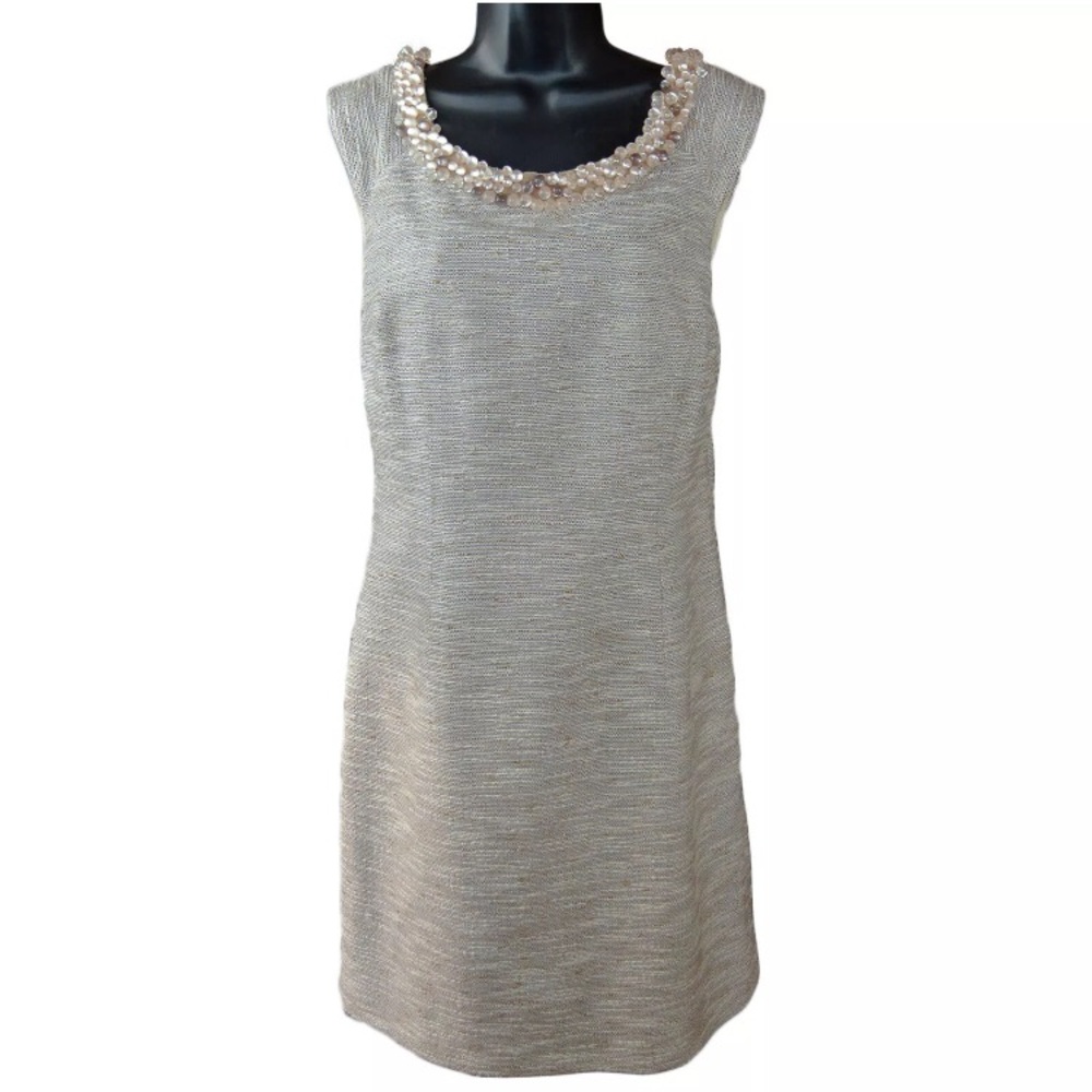 Etcetera tan womens L dress work easter dress